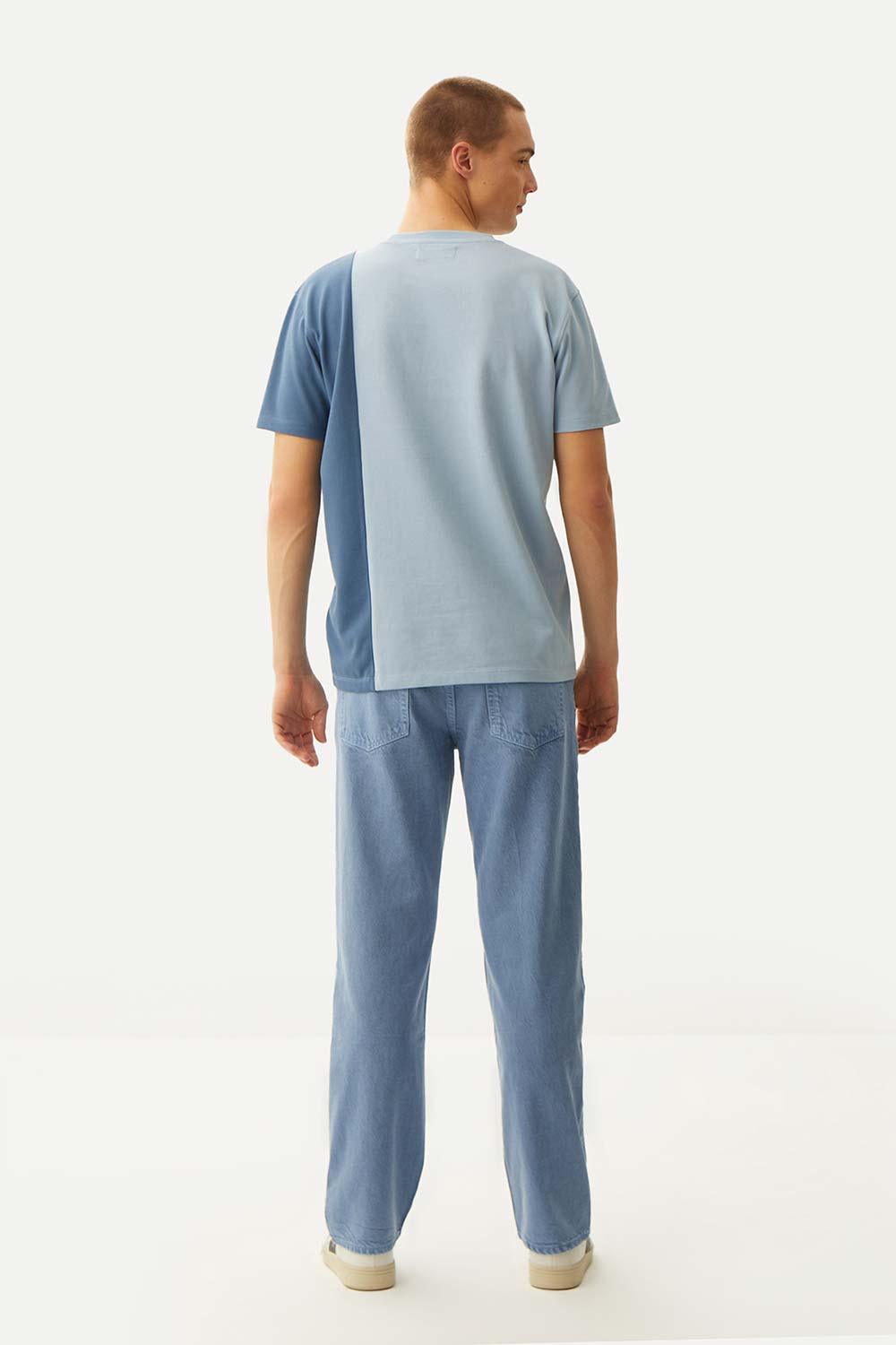 WWF Market-Kızıl Tilki Colorblock T-Shirt - Açık Mavi-T-Shirts-6-fleurdirect.live