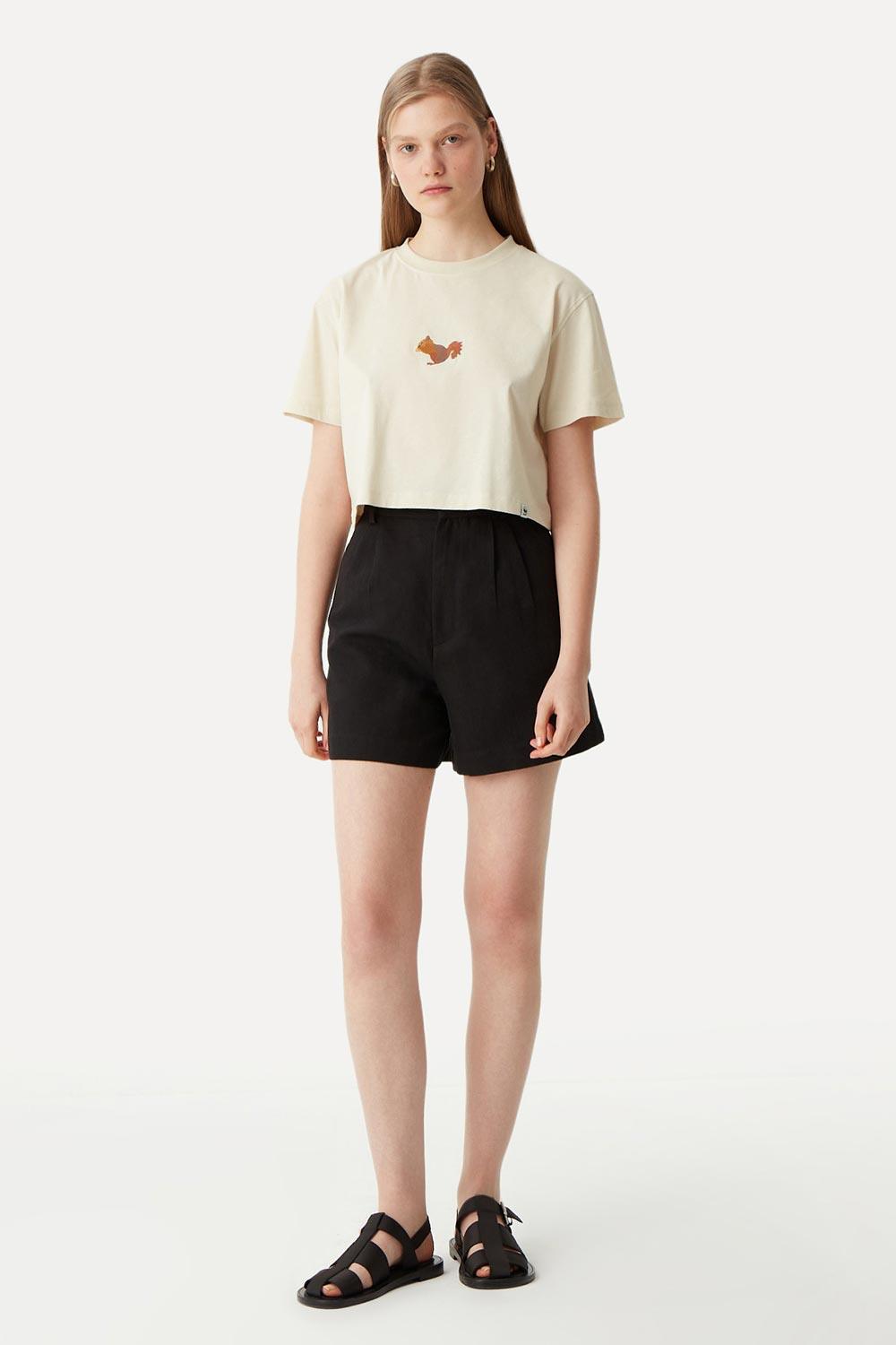 WWF Market-Sincap Crop T-Shirt - Parşömen Bej-T-Shirts-2-fleurdirect.live