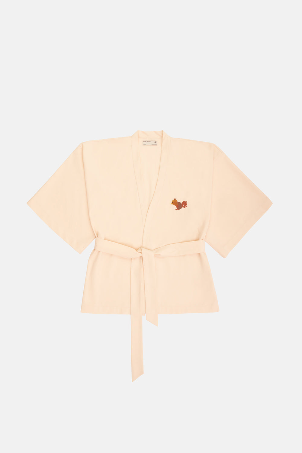 WWF Market-Sincap Kısa Kollu TENCEL™ Kimono - Bej-Kimono-1-fleurdirect.live