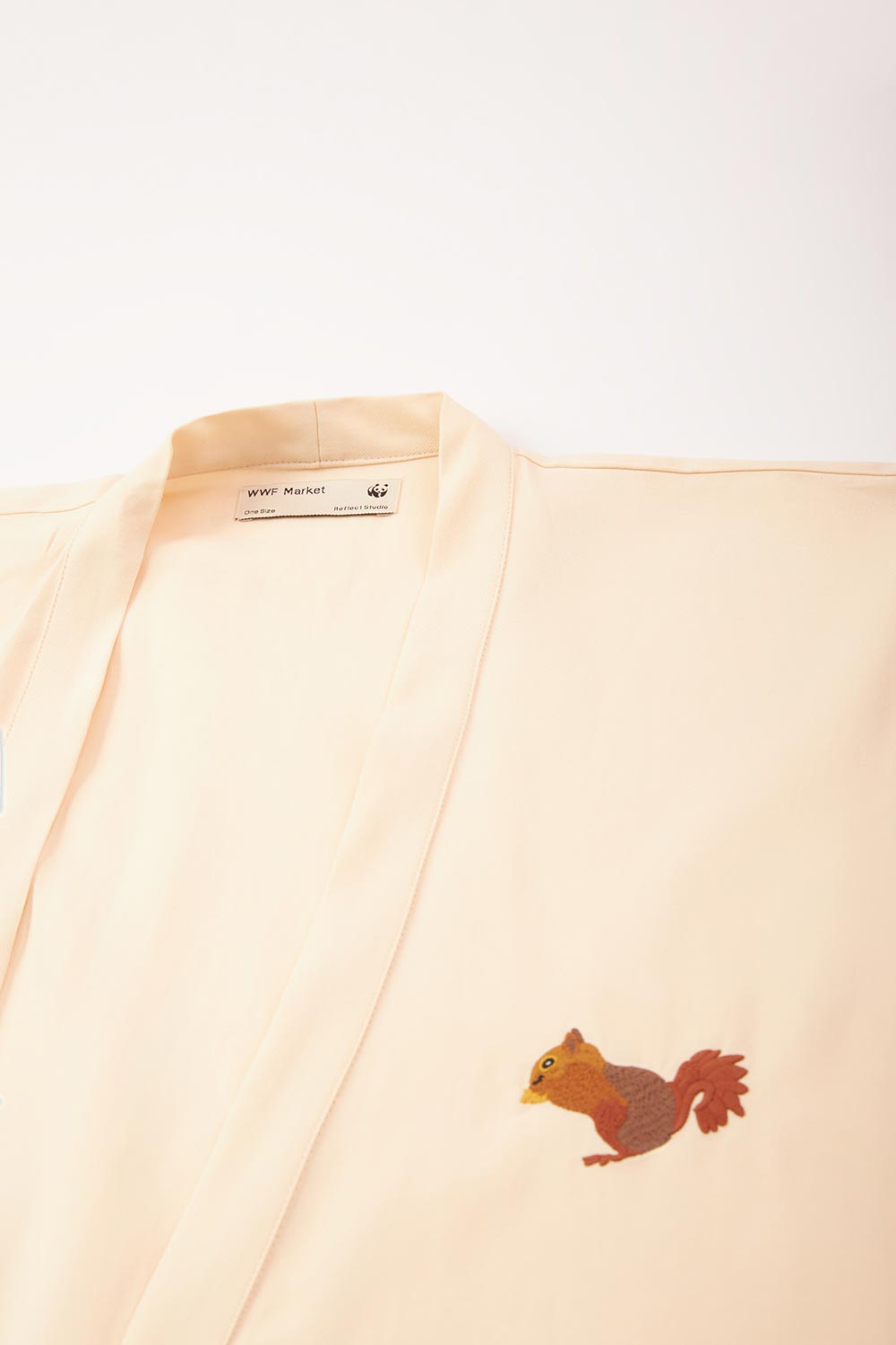 WWF Market-Sincap Kısa Kollu TENCEL™ Kimono - Bej-Kimono-3-fleurdirect.live