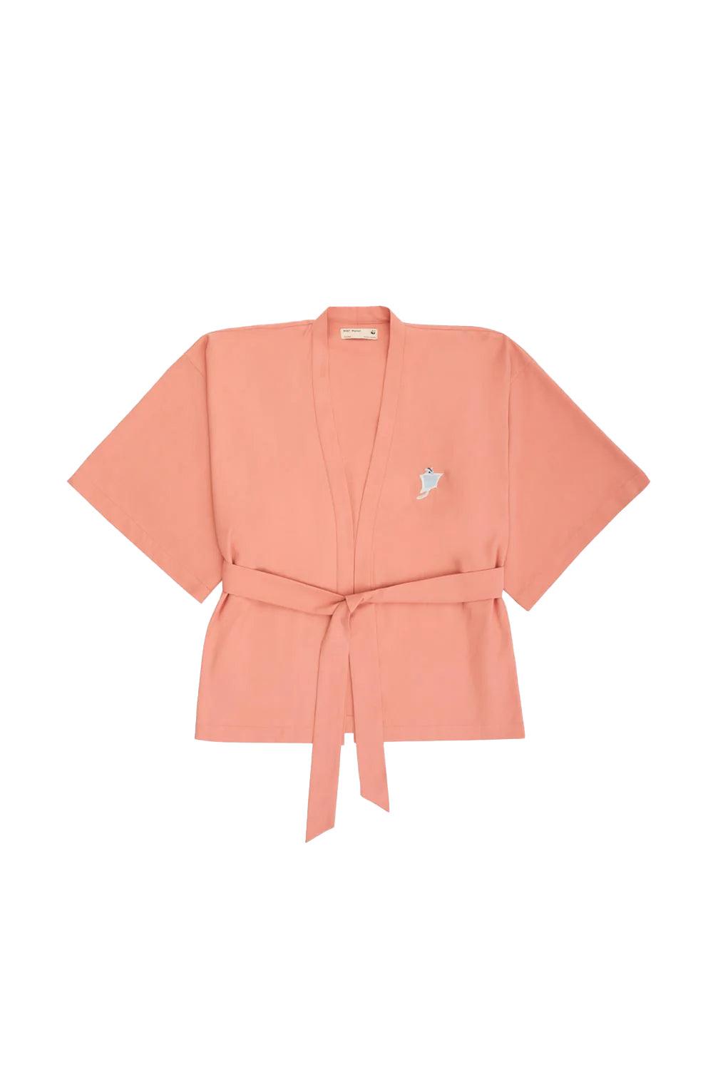 WWF Market-Sugar Glider Kısa Kollu TENCEL™ Kimono - Pembe-Kimono-1-fleurdirect.live