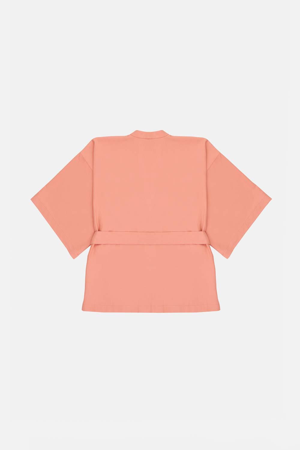 WWF Market-Sugar Glider Kısa Kollu TENCEL™ Kimono - Pembe-Kimono-3-fleurdirect.live