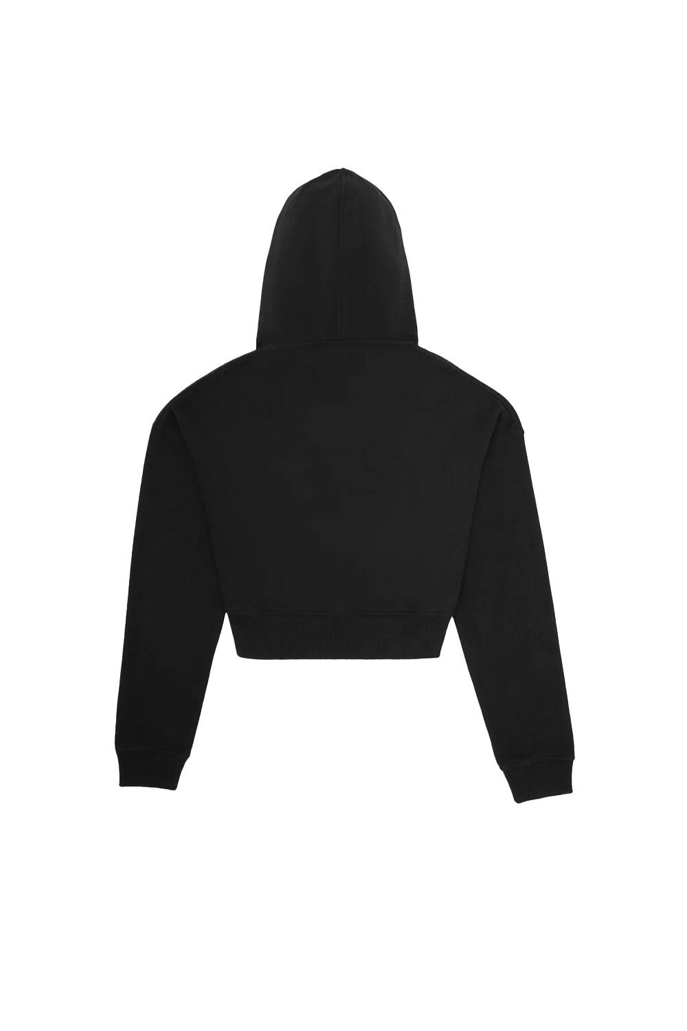 WWF Market-Yılan Crop Hoodie - Siyah-Sweatshirts & Hoodies-5-fleurdirect.live