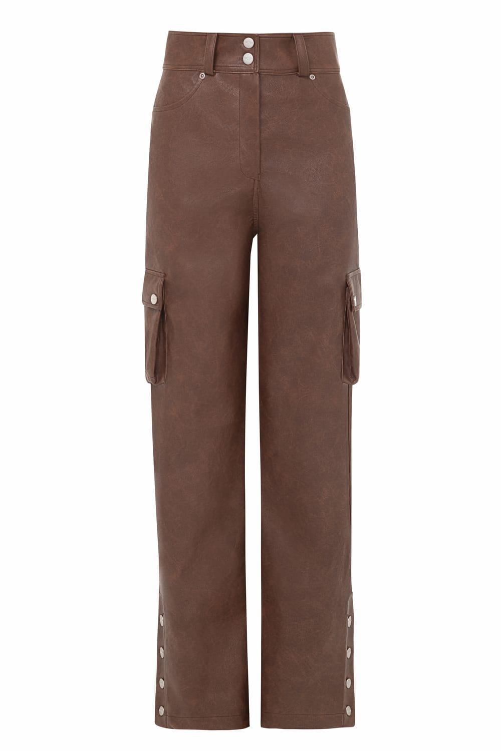 Wown-Dora Leather Pants-Deri Pantolon-1-fleurdirect.live