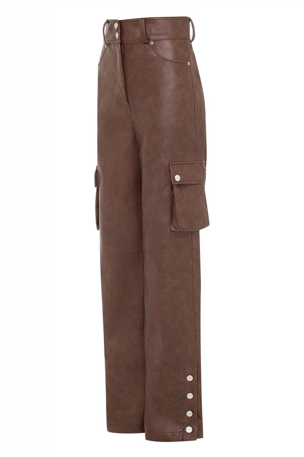 Wown-Dora Leather Pants-Deri Pantolon-2-fleurdirect.live