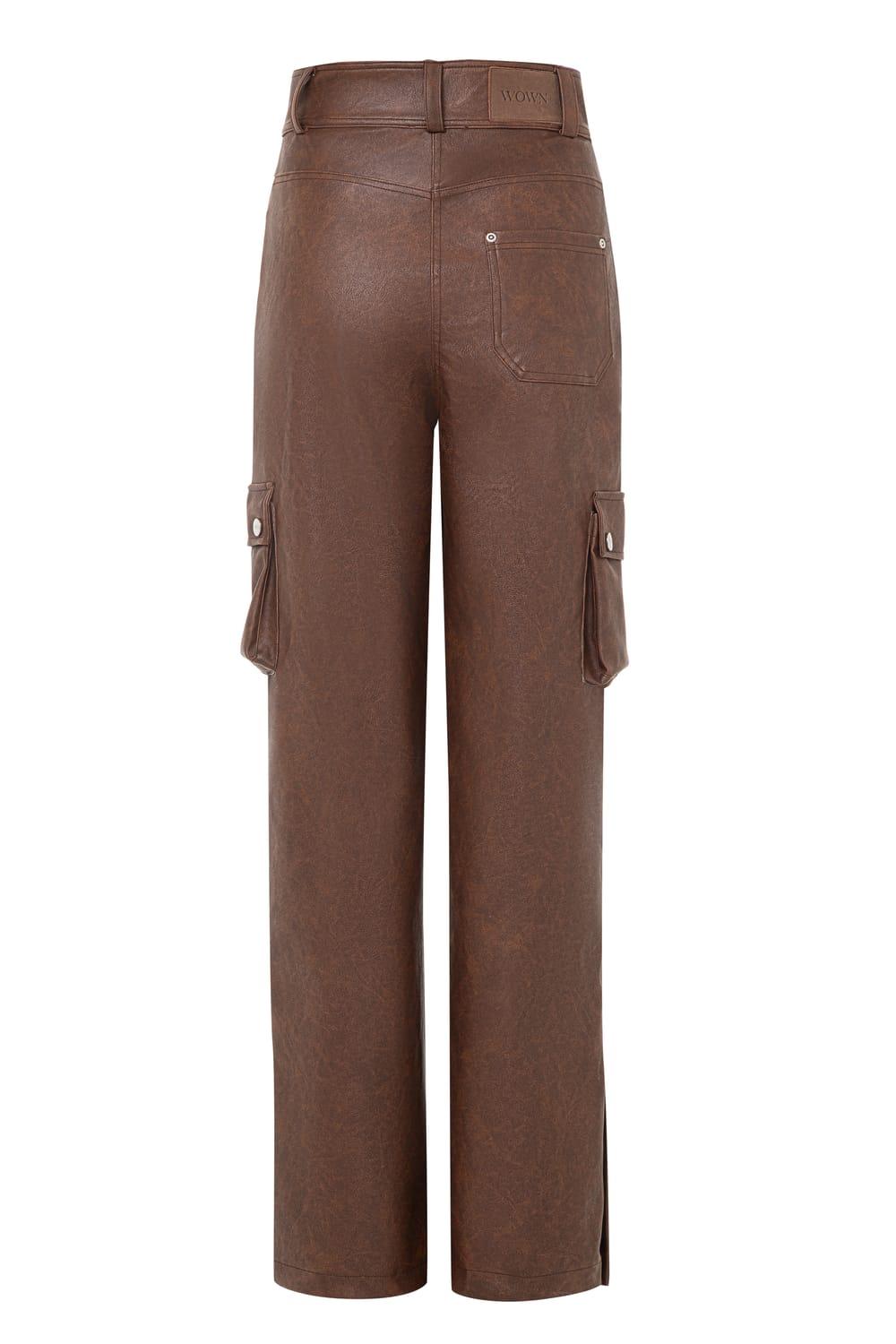 Wown-Dora Leather Pants-Deri Pantolon-3-fleurdirect.live