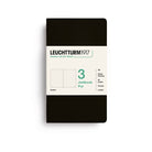 Leuchtturm1917 Jottbook Pur A6 64 Numaralandırılmış Sayfa Noktalı 3'Lü Paket Defter Black 400726