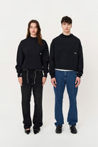 Siyah Oversize Sweatshirt - 1