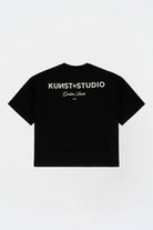 Kısa Kollu Baskılı Box Fit Siyah T-Shirt - 0