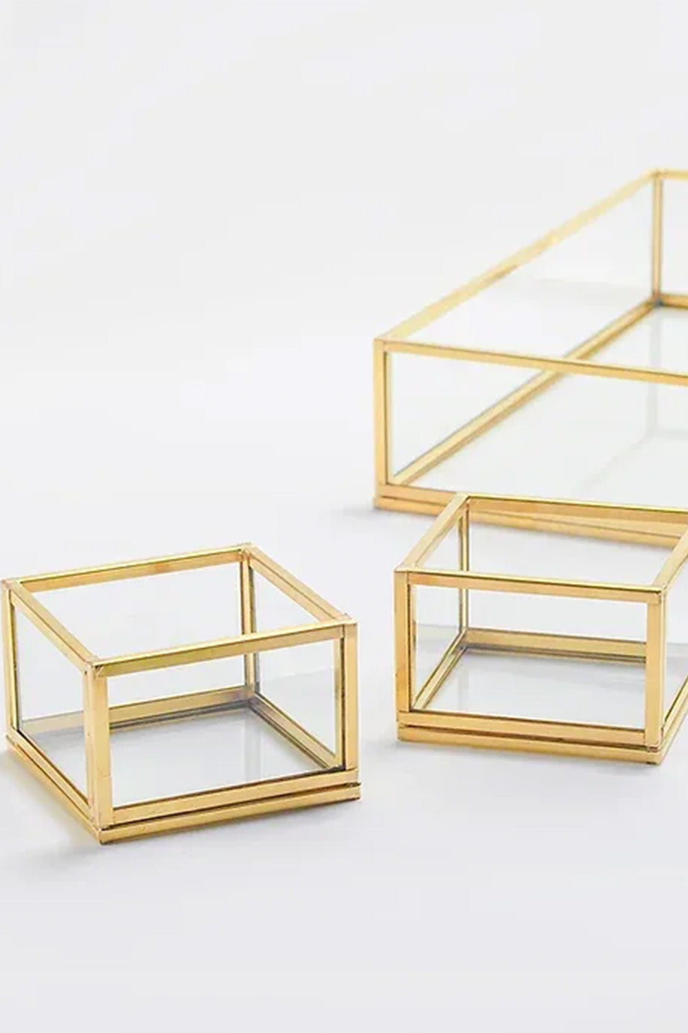 3 Parça Pirinç Gold Nişan Takımı Damat Kahvesi Sunum Tepsisi Yüzük Kutusu - 2