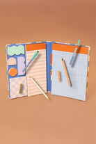 Inkerie Kareli A5 Notluk, Post It Set & Tükenmez Kalem Kırtasiye Seti - 1