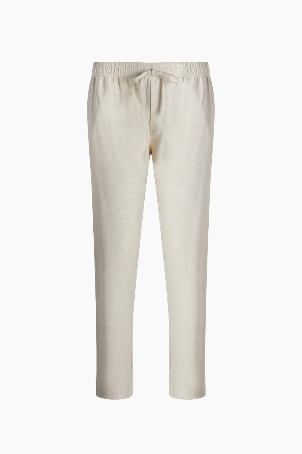 Keten Natürel Straight Pantolon - 0