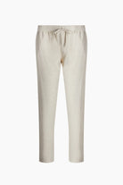 Keten Natürel Straight Pantolon - 0