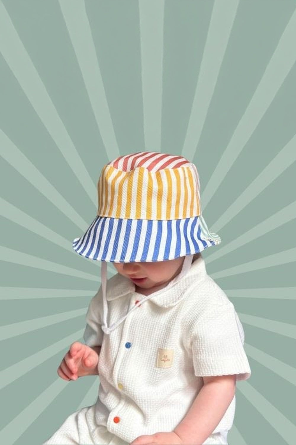 Color Stripe Bucket Şapka - 0