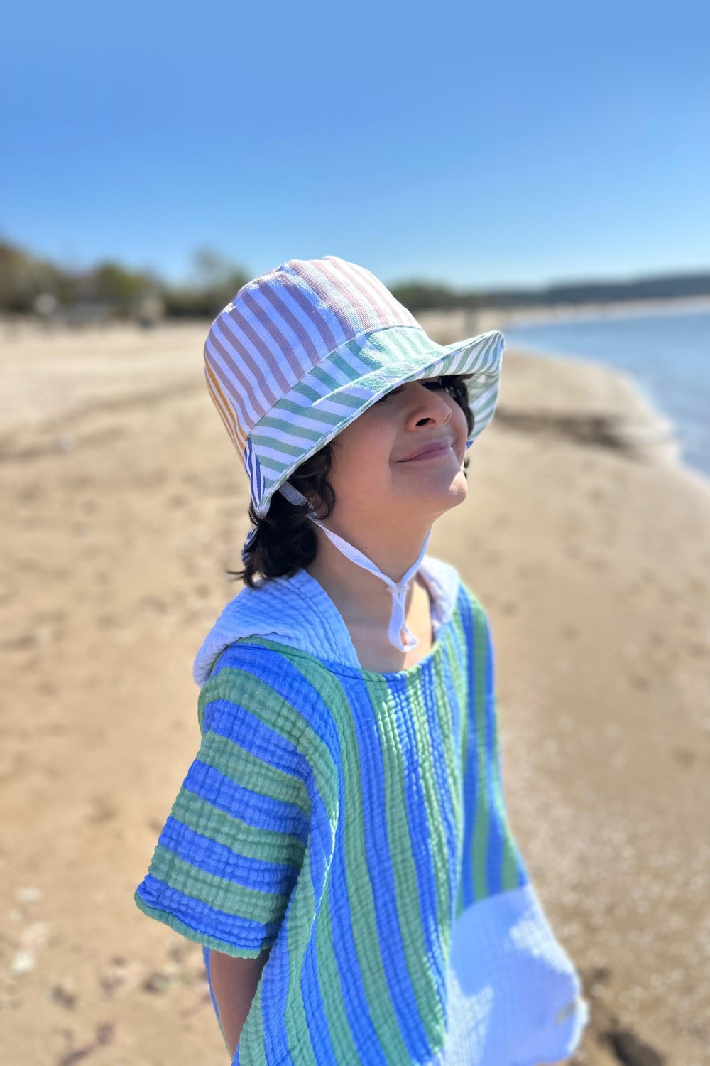 Color Stripe Bucket Şapka - 5