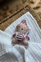 Vintage Bear Bordo Organik Pamuk Hediye Bebek Kiti - 6