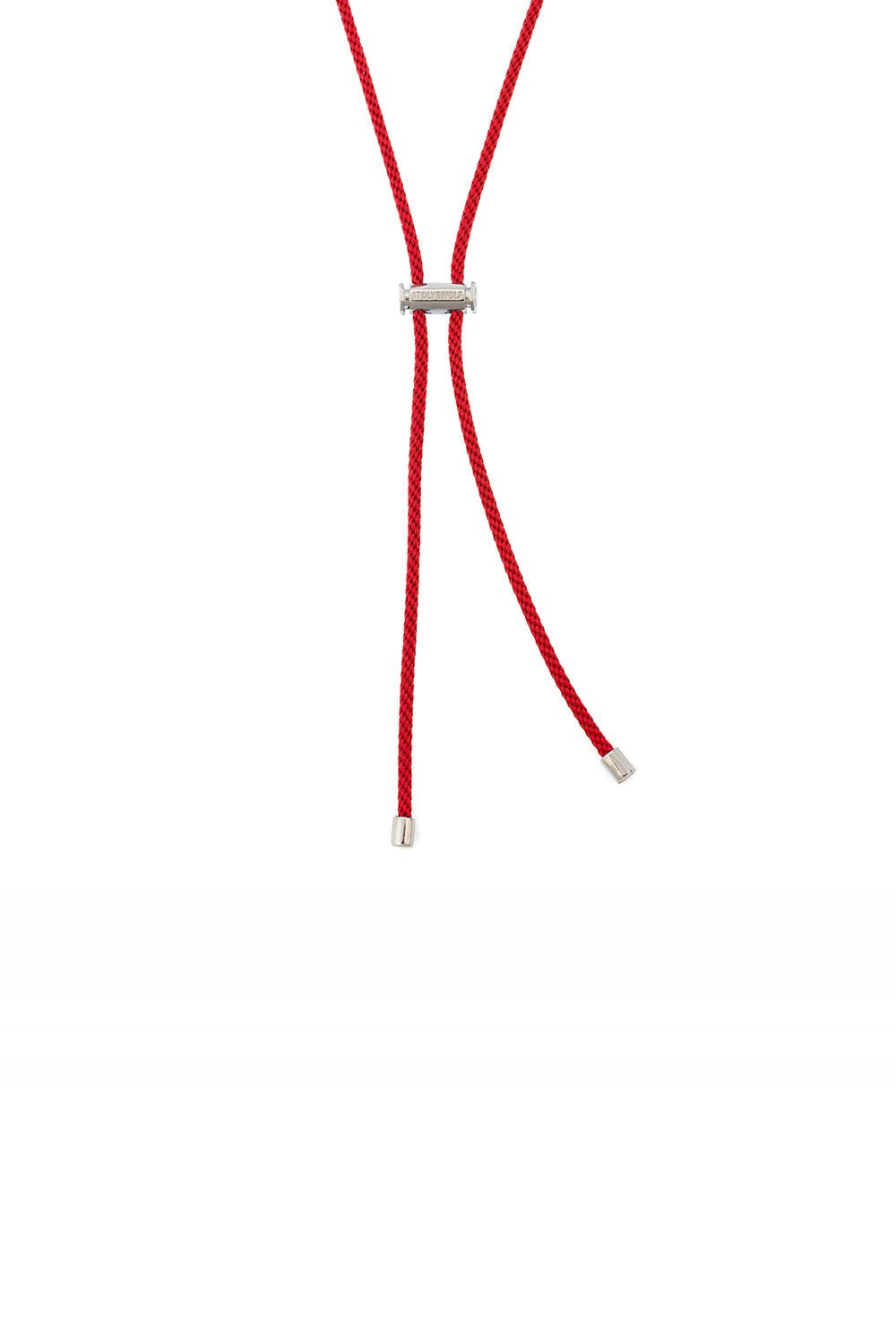 Kırmızı İp Kolye, Gümüş - 0