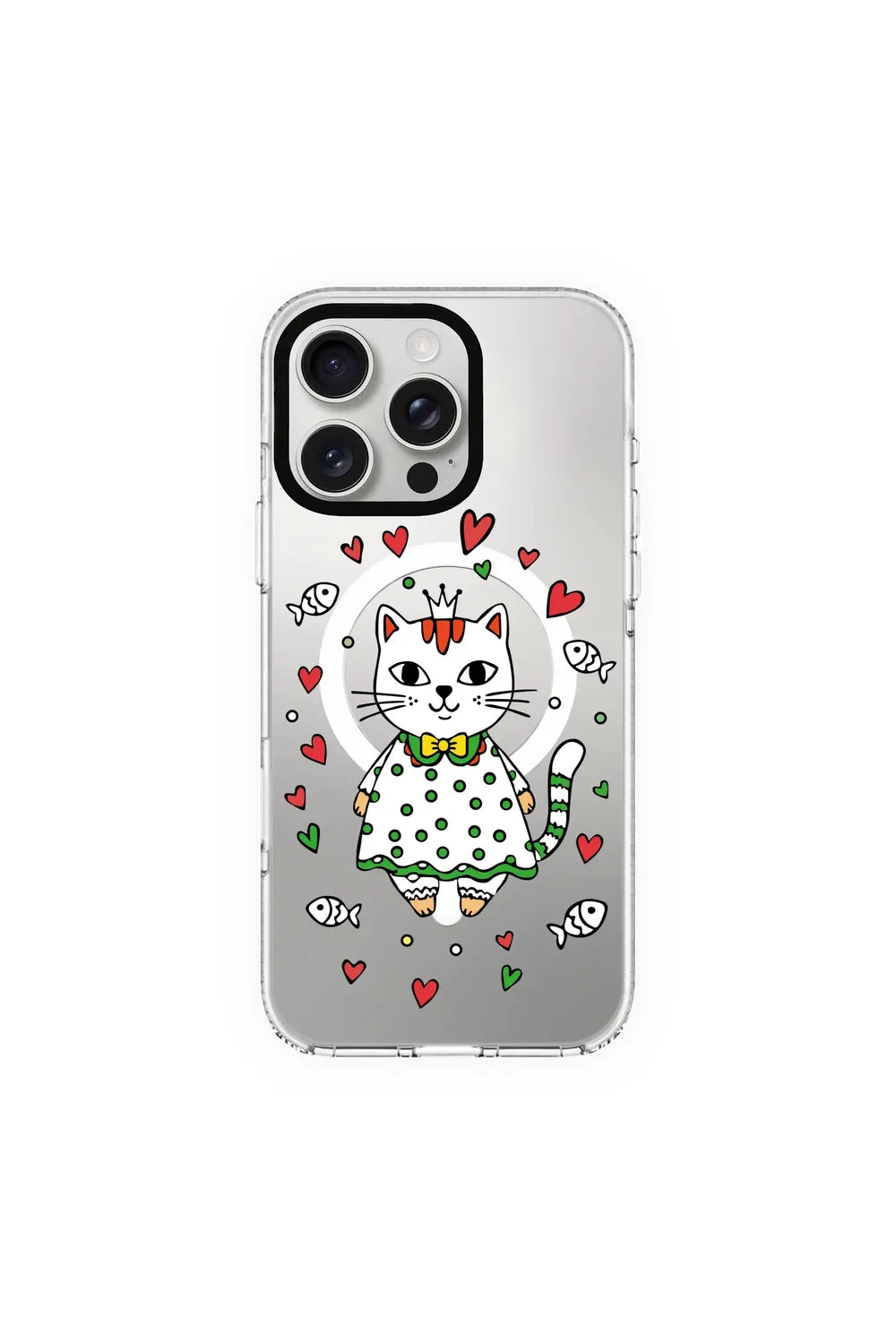 Princess Cat-Clear Kılıf Magsafe Özellikli - Iphone 15 Pro Max - 0