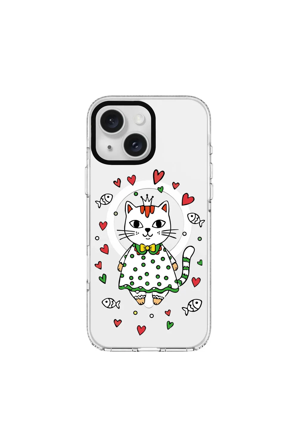 Princess Cat-Clear Kılıf Magsafe Özellikli - Iphone 15 Plus - 0