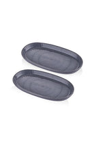 Noon Oval Servis Tabağı 2'li, Gri, 26 Cm - 1