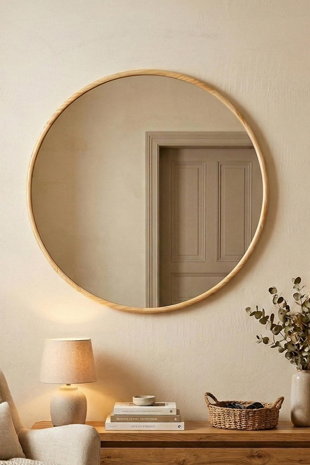 Nord Ahşap Duvar Aynası 70x70 Cm - 0