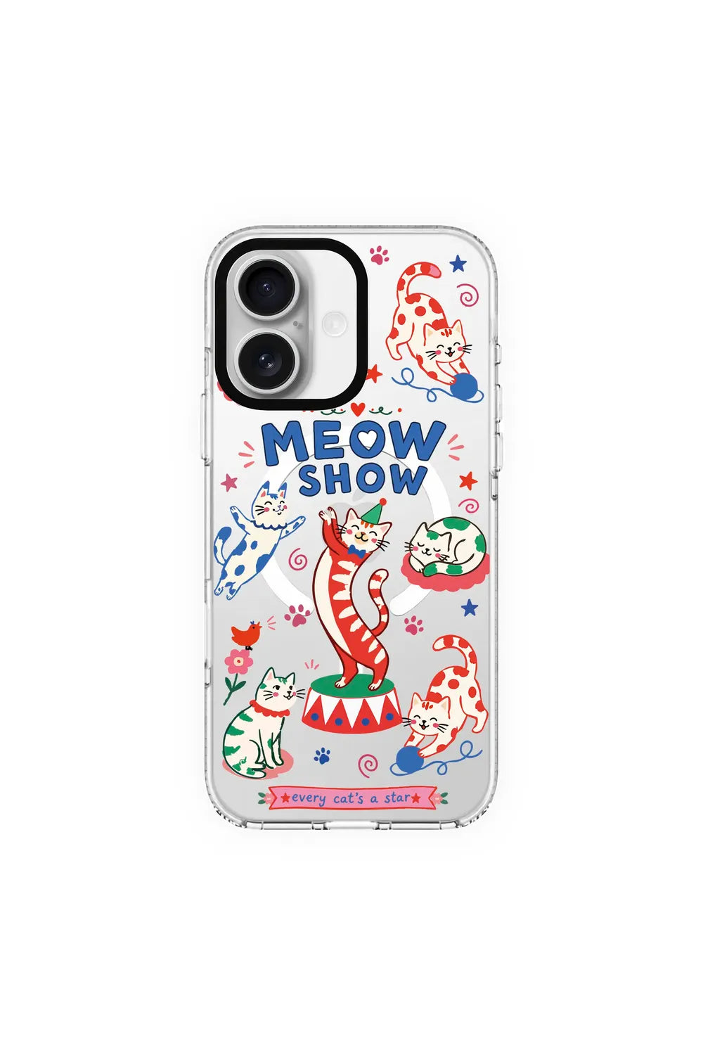Meow Show Clear Kılıf Magsafe Özellikli - Iphone 16 - 0