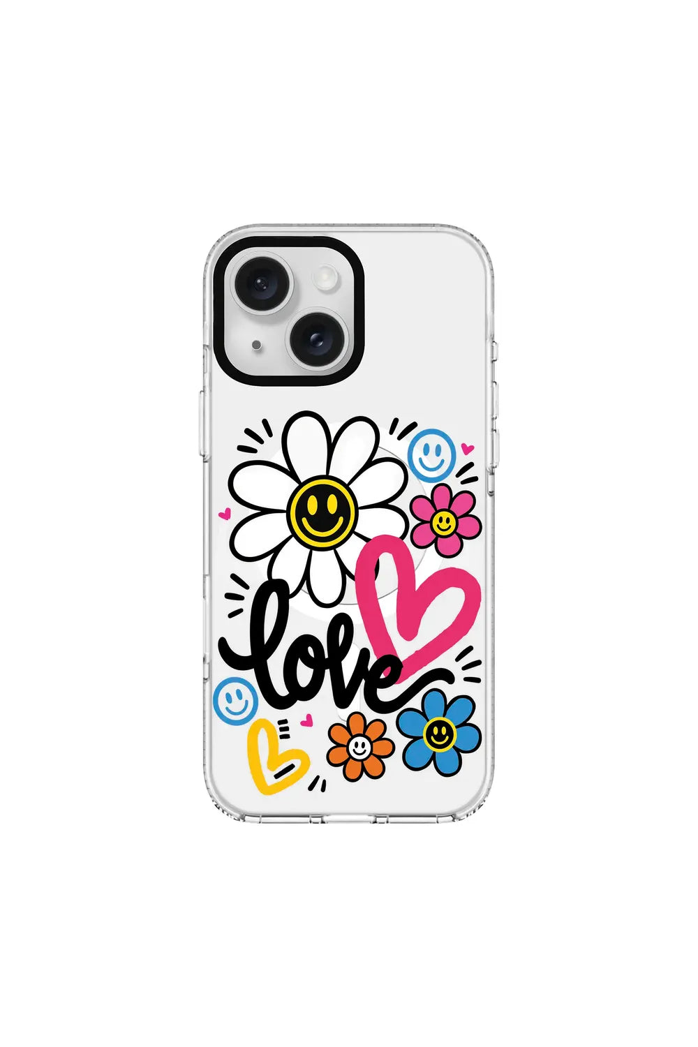 Love Bloom Clear Magsafe Kılıf, Iphone 15 Plus - 0