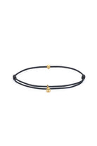 Ayarlanabilir İp Bileklik, Siyah - Gold - 1