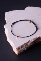 Ayarlanabilir İp Bileklik, Siyah - Gold - 2