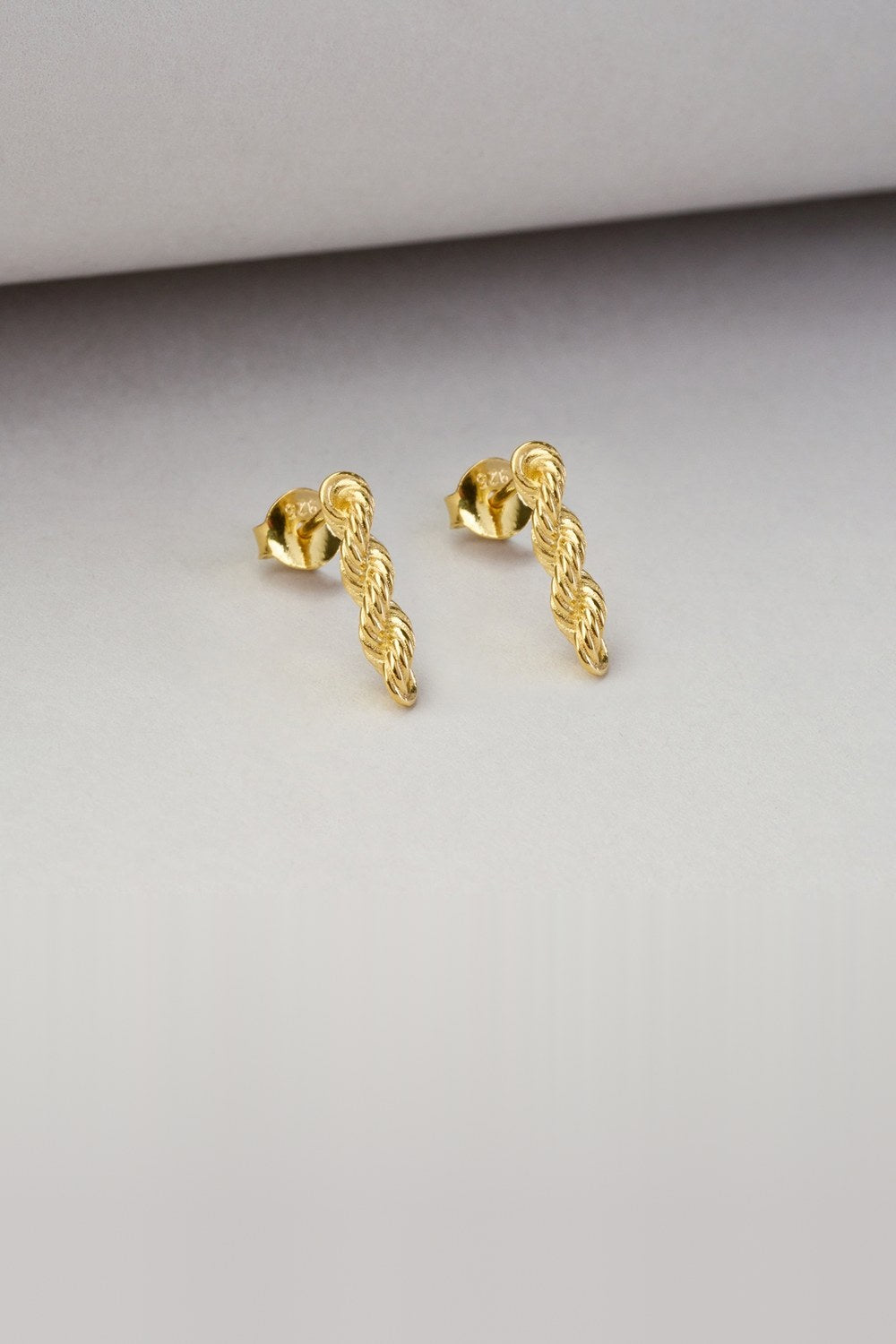 Halat Zincir Küpe, Gold - 2
