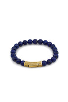 Lapis Lazuli Taşlı Kalın Bileklik, Gold - 0