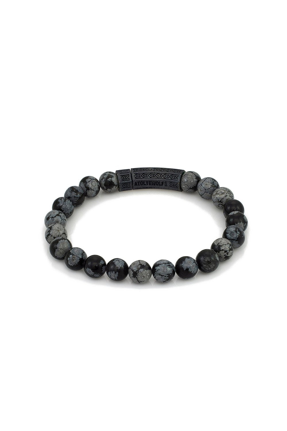 Obsidyen Taşlı Kalın Bileklik, Oksitli - 1