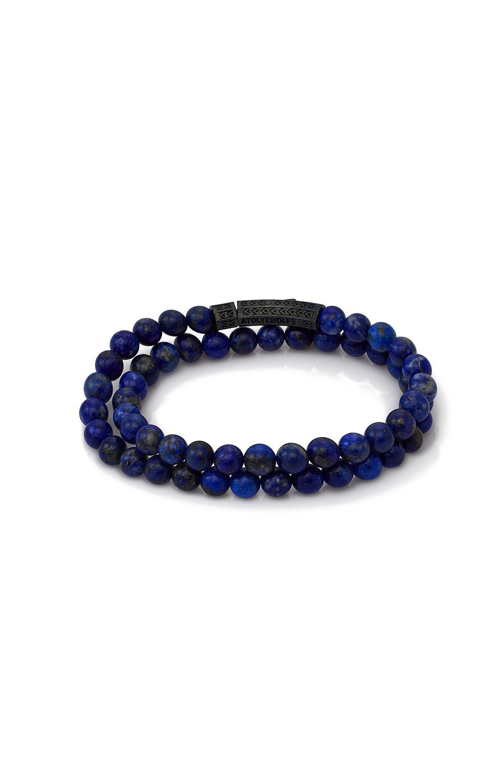 Lapis Lazuli Taşlı Çift Sıra Bileklik, Oksitli - 1