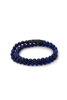 Lapis Lazuli Taşlı Çift Sıra Bileklik, Oksitli - 1