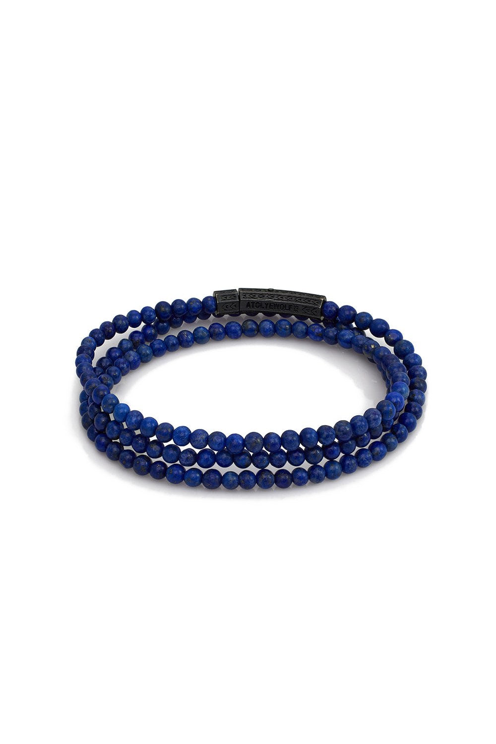 Lapis Lazuli Taşlı Üç Sıra Bileklik, Oksitli - 1