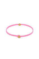 Sekizgen Detaylı Makrome Bileklik, Pembe - Gold - 1