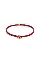 Sekizgen Detaylı Makrome Bileklik, Bordo - Gold - 1