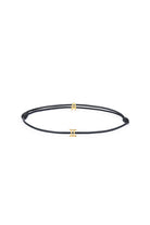Burç Sembollü Ayarlanabilir Bileklik, Siyah - Gold - 9