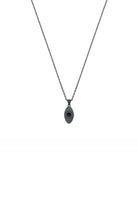 Sekizgen Nazar Detaylı Zincir Kolye, Siyah - Oksitli - 0