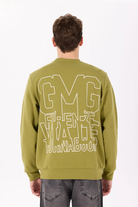 Bisiklet Yaka Sırtı Flok Göğsü Yıldız Baskılı Erkek Sweatshirt - 4