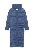 Skyler, Ajurlu, Kadın Kapüşonlu Yazlık Uzun Triko Hırka - Denim Mix - 6