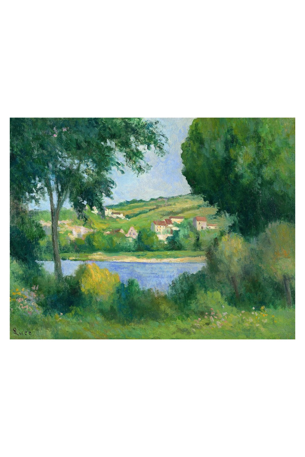 Maximilien Luce - Ağaçların Arasından Rolleboise'ın Etekleri - 4