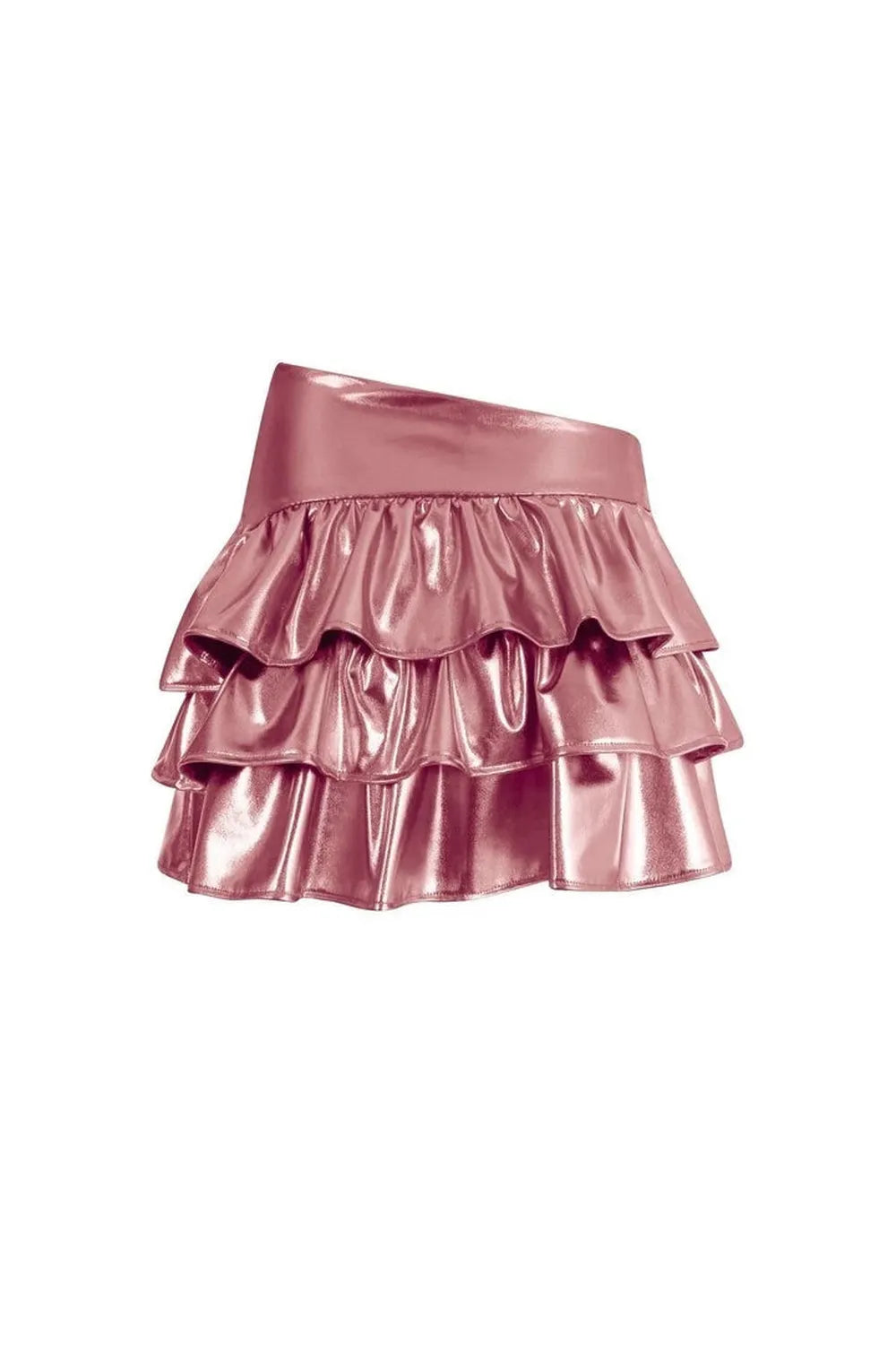 Dolce Parlak Katlı Mini Etek - 0