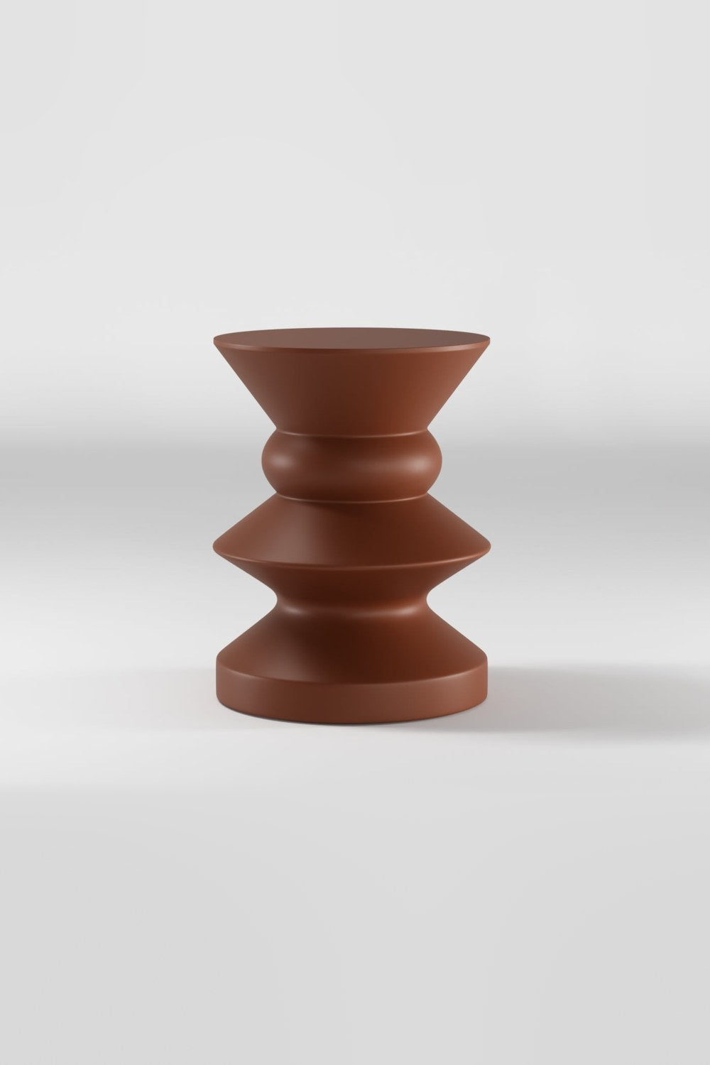 Adella Yan Sehpa, Zeytin Kahvesi - 39 Cm Çap - 0