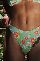 Hawaii Green Yüksek Bel Cheeky Bikini Altı - 1
