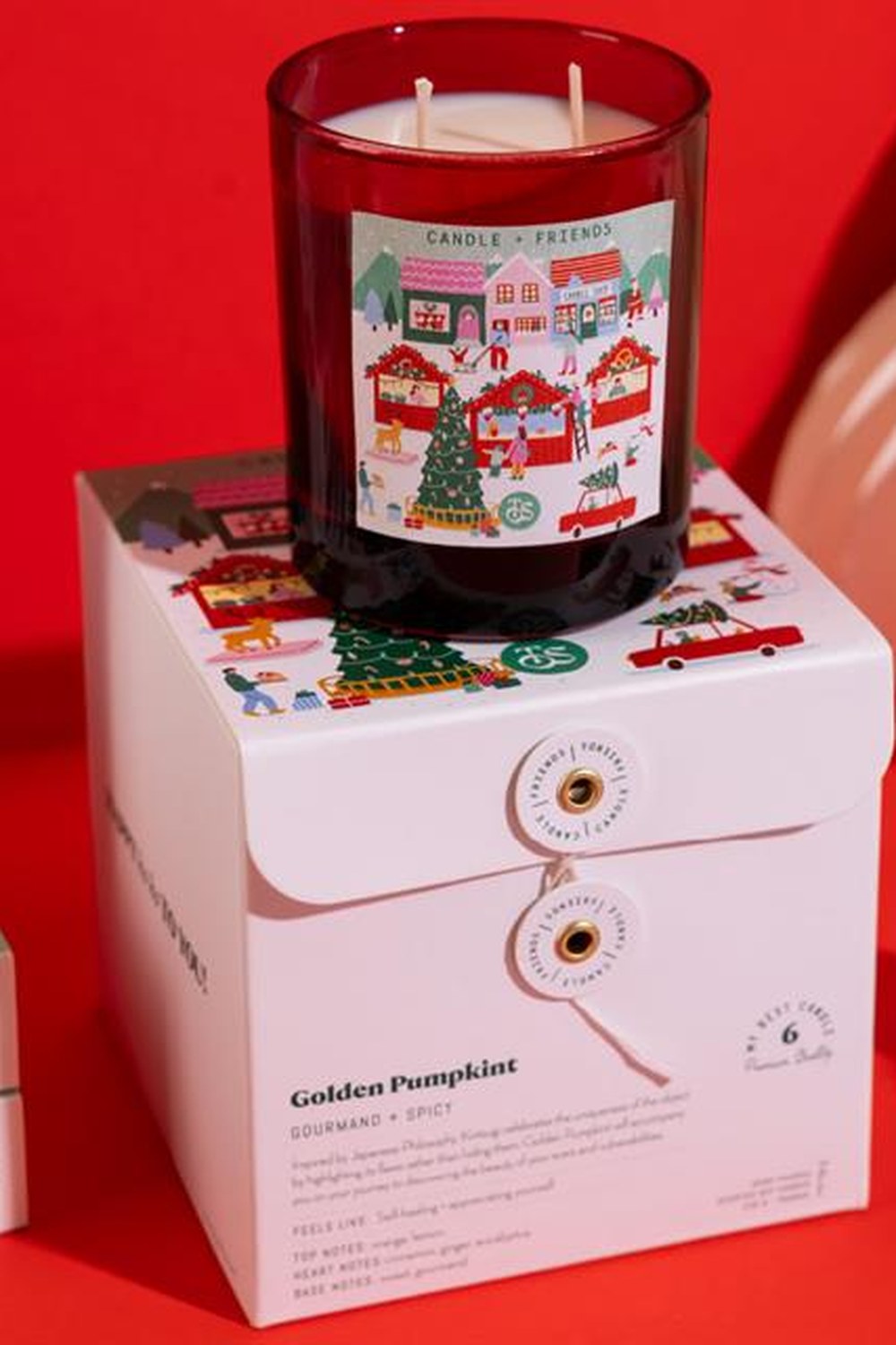 Christmas Collection Yeni Yıl Golden Pumpkin Cam Mum Medium - 4