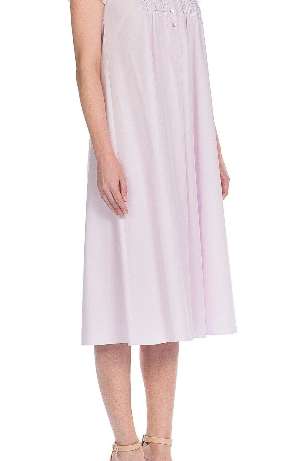 Victorian Pamuklu Gecelik, Pembe - 1