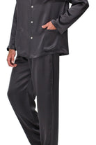 King İpek Pijama Takımı, Koyu Gri - 1