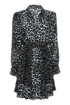 Leopar Fırfırlı Mini Elbise - 7