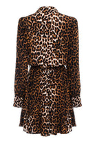 Leopar Fırfırlı Mini Elbise - 8